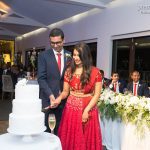 Abirami and Dilshan cut their cake